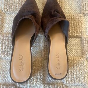 Splendid Dark Brown Suede Mules